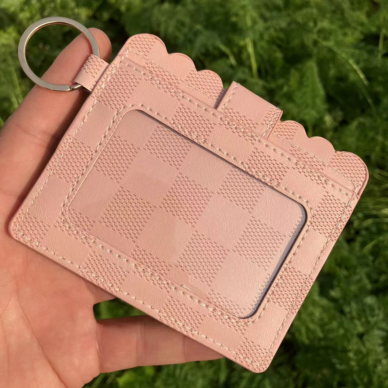 Wholesale PU Leather Leopard Purse Keychain